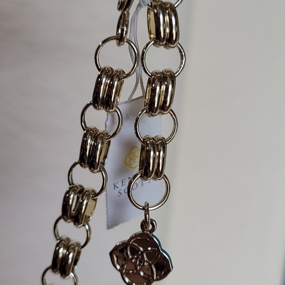 NWT Kendra Scott Blue Gold Statement Necklace - Picture 6 of 9